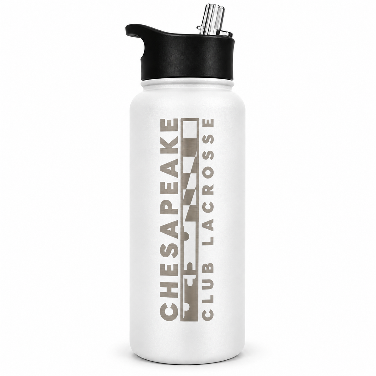 Chesapeake Club Lacrosse 32oz Water Bottle (Black)