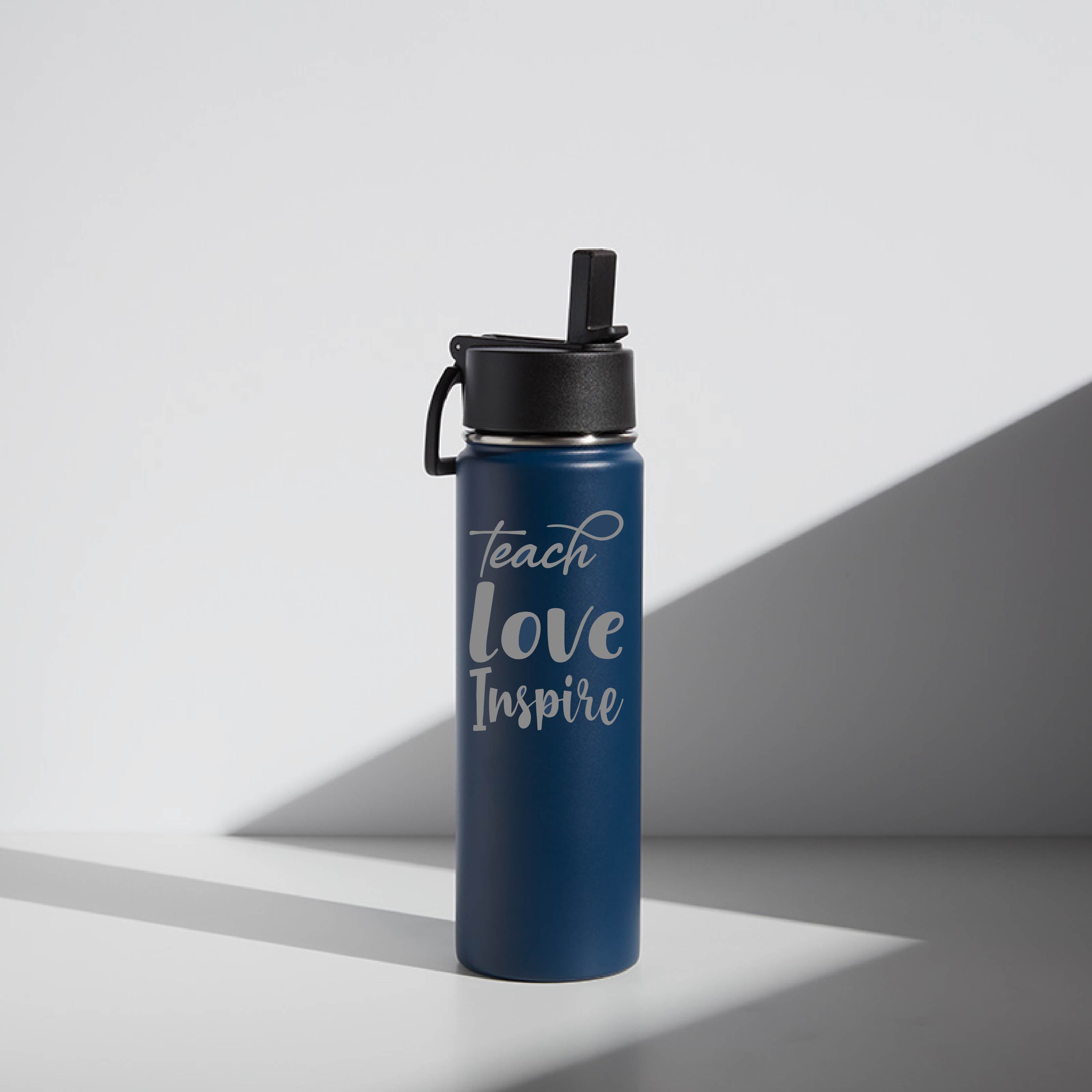 22 oz Customizable "Teach Love Inspire" Water Bottle- Teacher gift