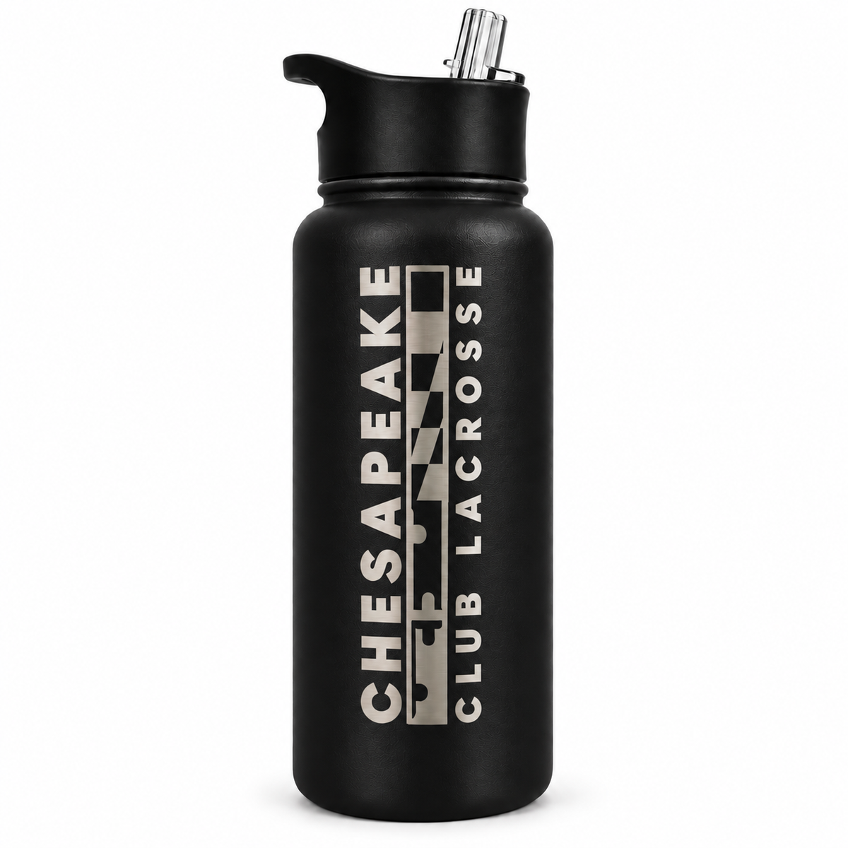 Chesapeake Club Lacrosse 32oz Water Bottle (Black)
